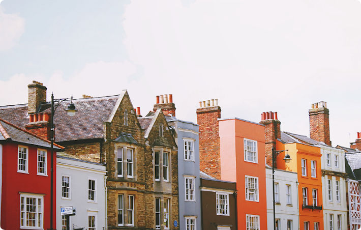 Rental properties on a UK street